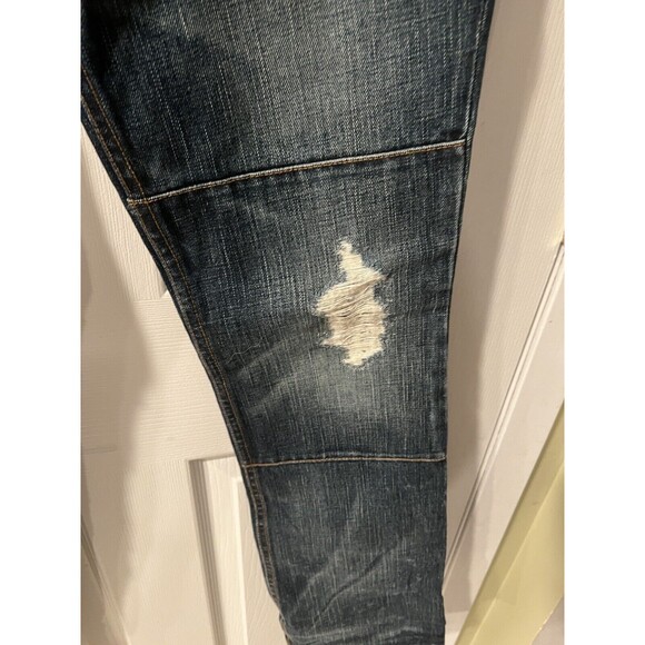 Rugby Ralph Lauren Jeans Womens Sz 27 Patch Work Destroyed Denim Bootcut Rare - Picture 4 of 10